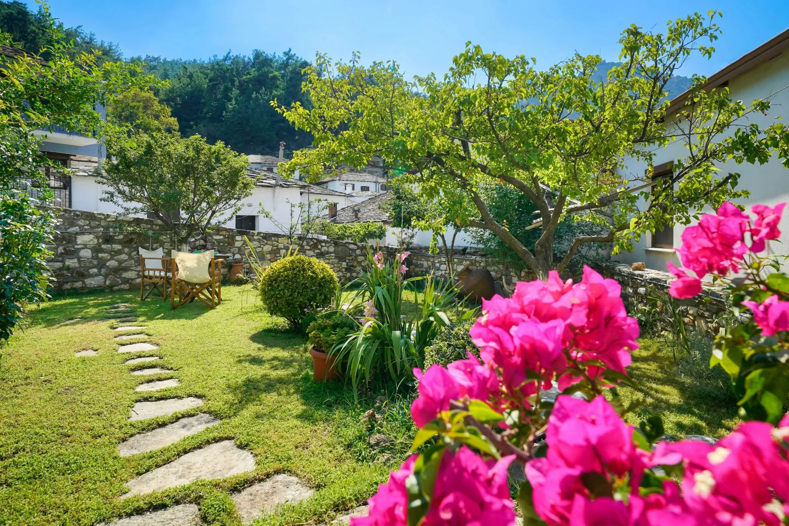 Exterior, courtyard, and village view 24 at Maroyda Stonehouse in Panagia, Thassos