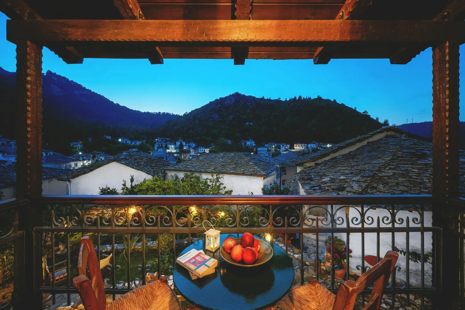 Exterior, courtyard, and village view 34 at Maroyda Stonehouse in Panagia, Thassos