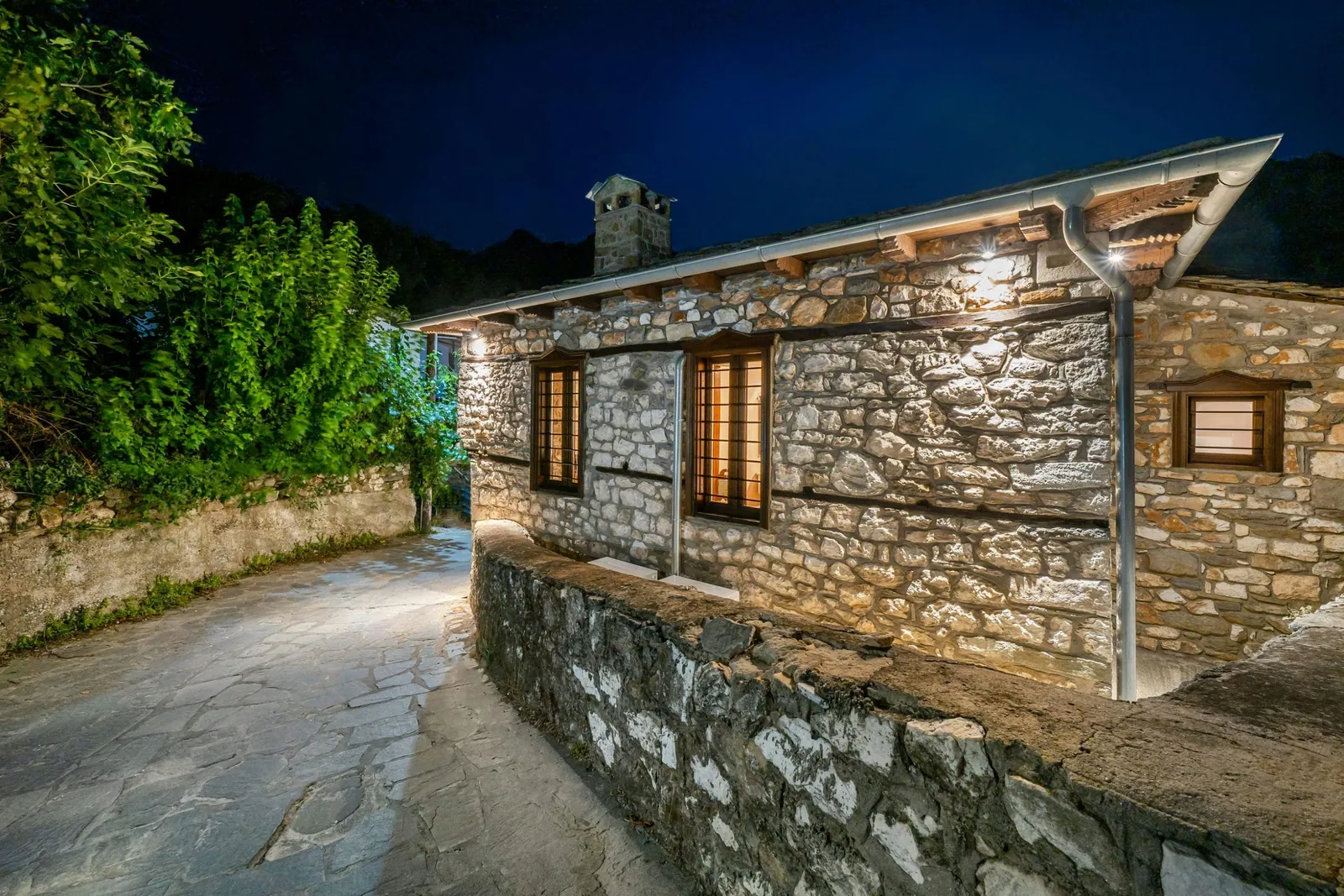 Exterior, courtyard, and village view 23 at Maroyda Stonehouse in Panagia, Thassos